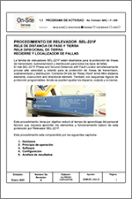 Prodecedimiento Relevador SEL 221F  Enero / 2021